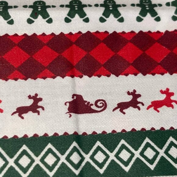 Christmas cotton fabric 19" x 19" square 6 pieces - Picture 7 of 10